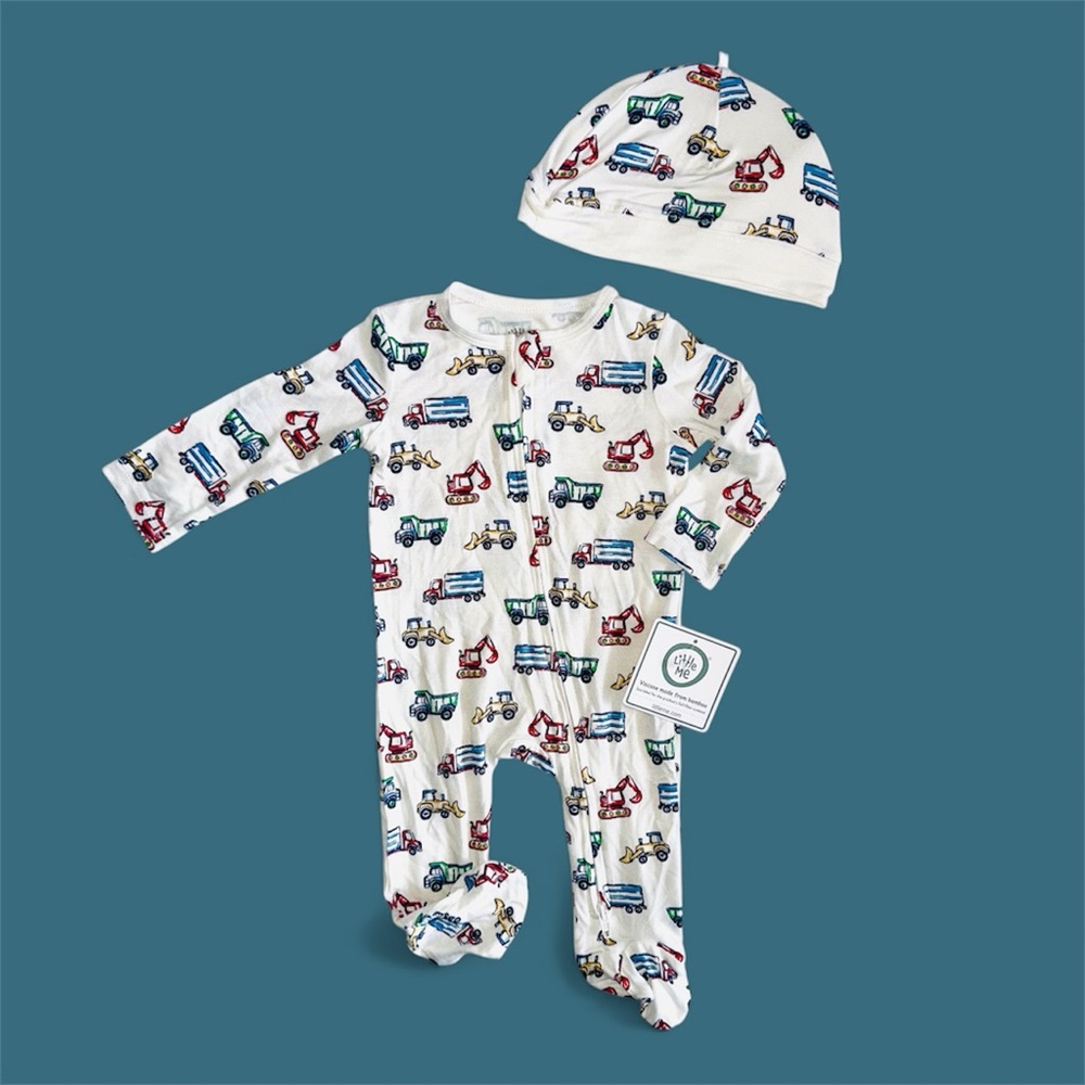 NWT Little Me Bamboo Footie Set
